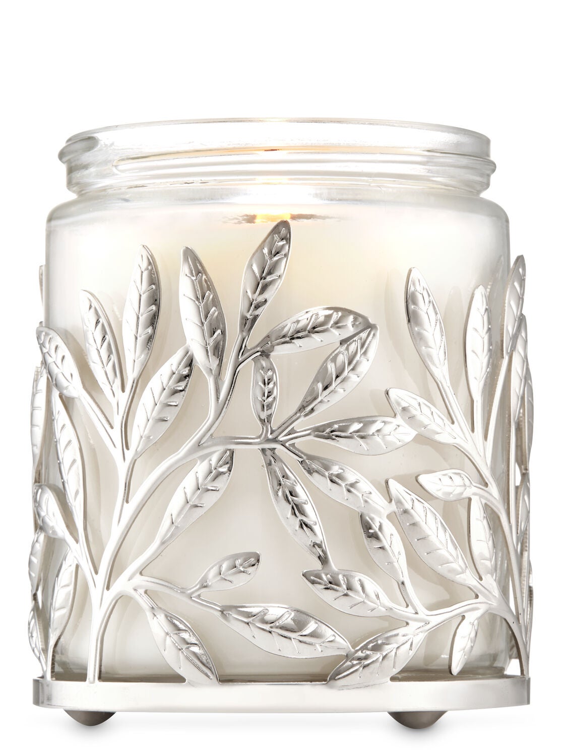 Silver Branches Single Wick Candle Holder - Bath And Body Works