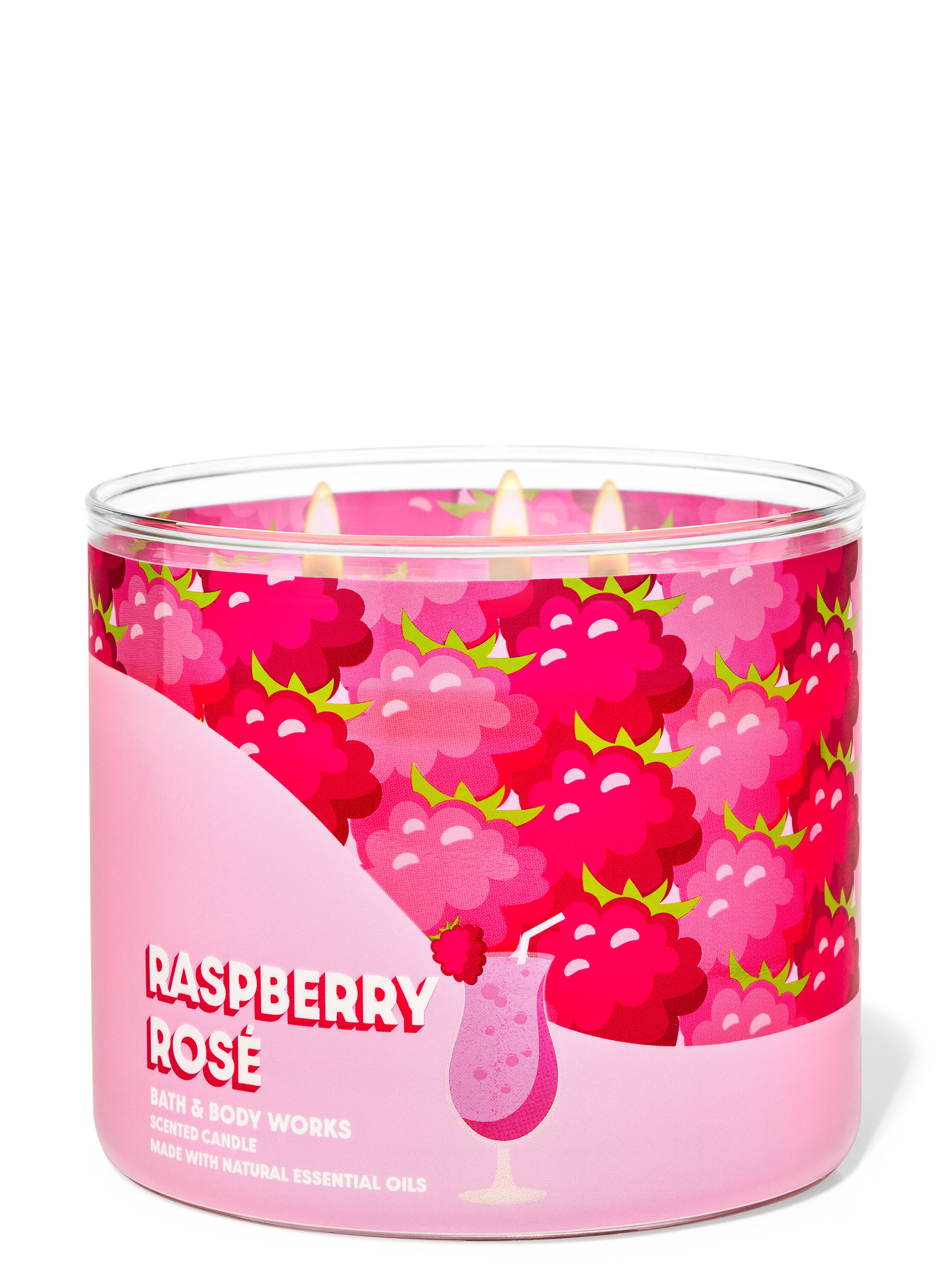 Raspberry Rosé 3-Wick Candle