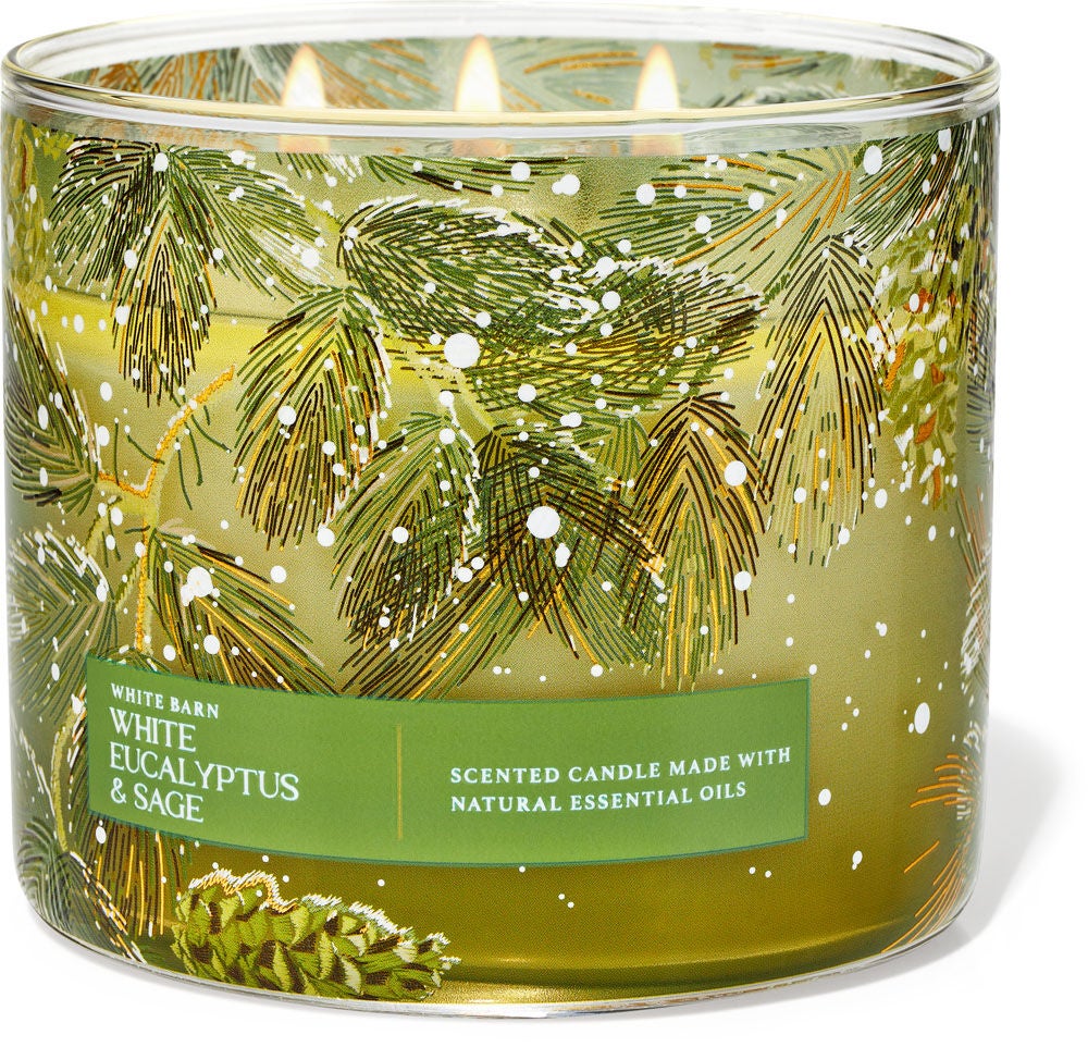 White Eucalyptus &amp;amp; Sage 3-Wick Candle