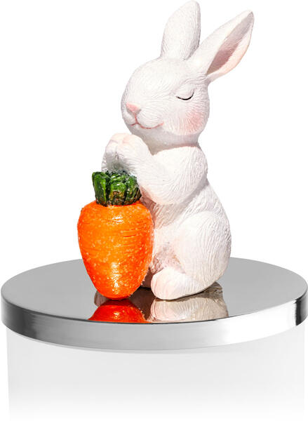 Bunny Carrot Topper 3-Wick Candle Holder