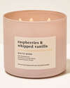 Raspberries & Whipped Vanilla 3-Wick Candle