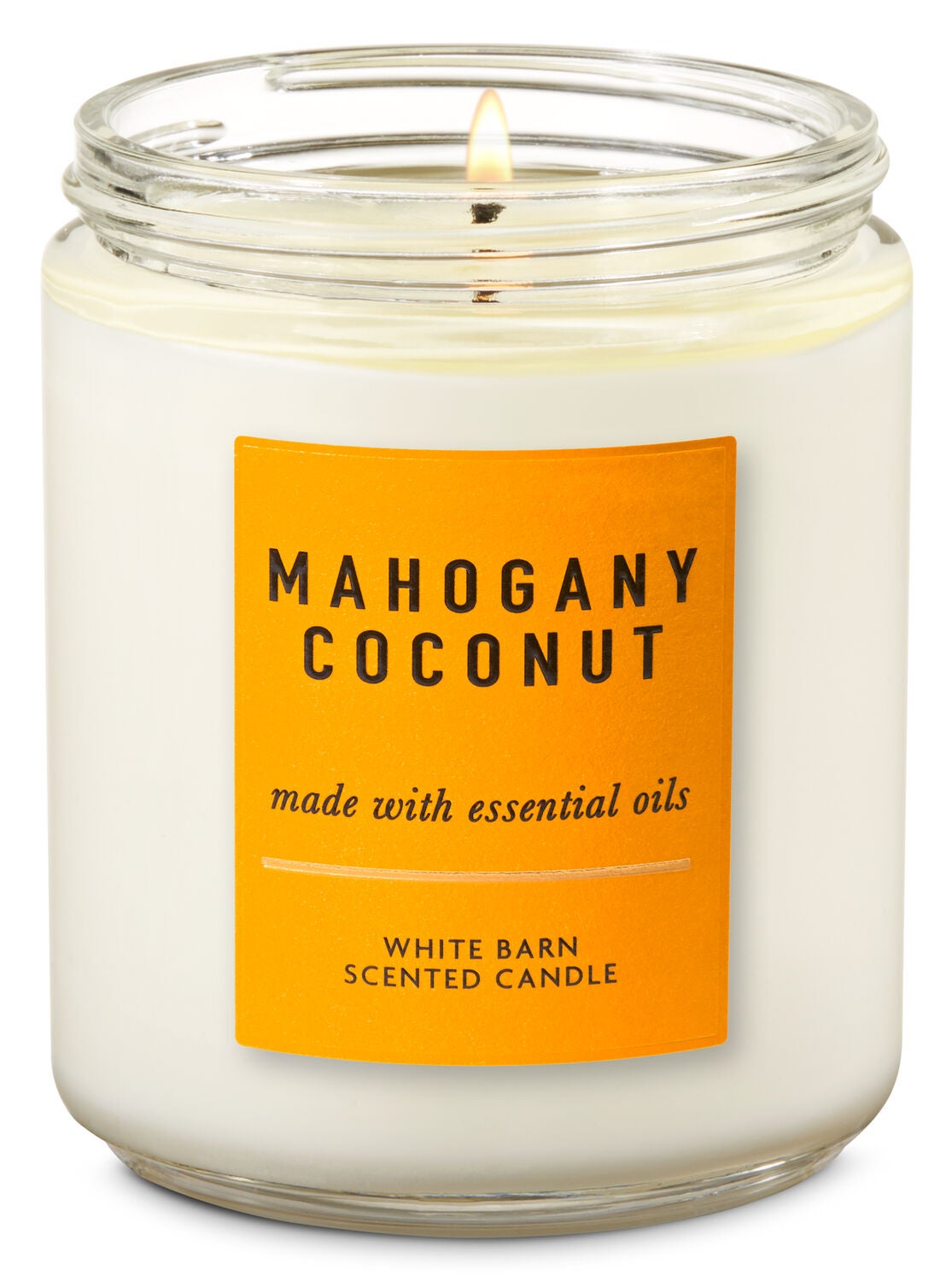 Mahogany Coconut Single Wick Candle - Bath And Body Works