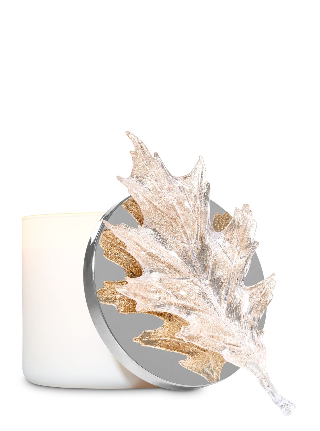 Glittery Silver Leaf Candle Magnet - Bath And Body Works