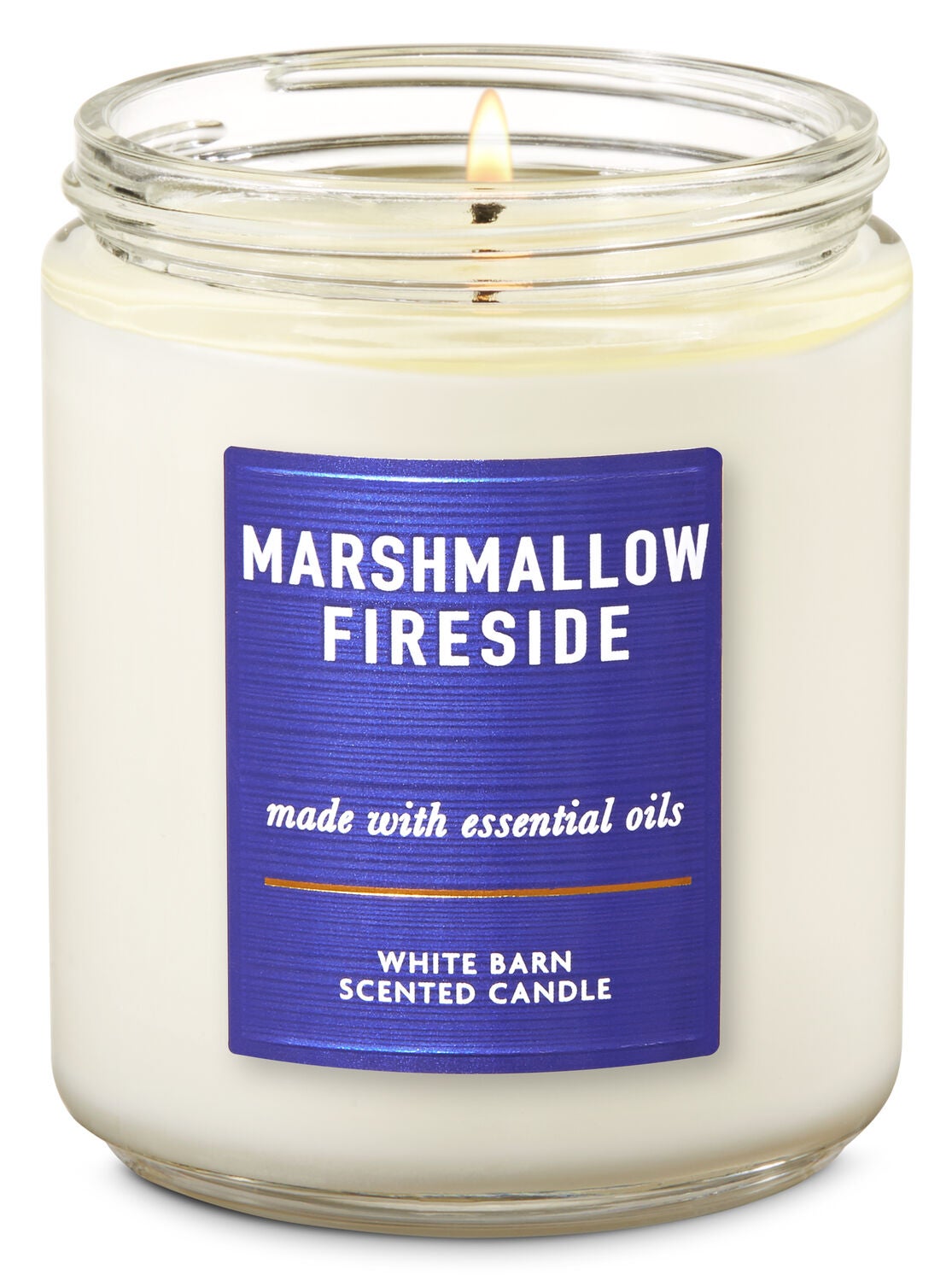 Marshmallow Fireside Single Wick Candle - Bath And Body Works