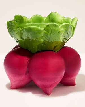 Beet Pedestal 3-Wick Candle Holder