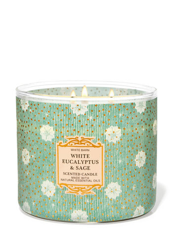 Bath & Body Works Other | BBW Eucalyptus Mint 3 Wick Candle | Color: Green/White | Size: Os | Nrsing08's Closet