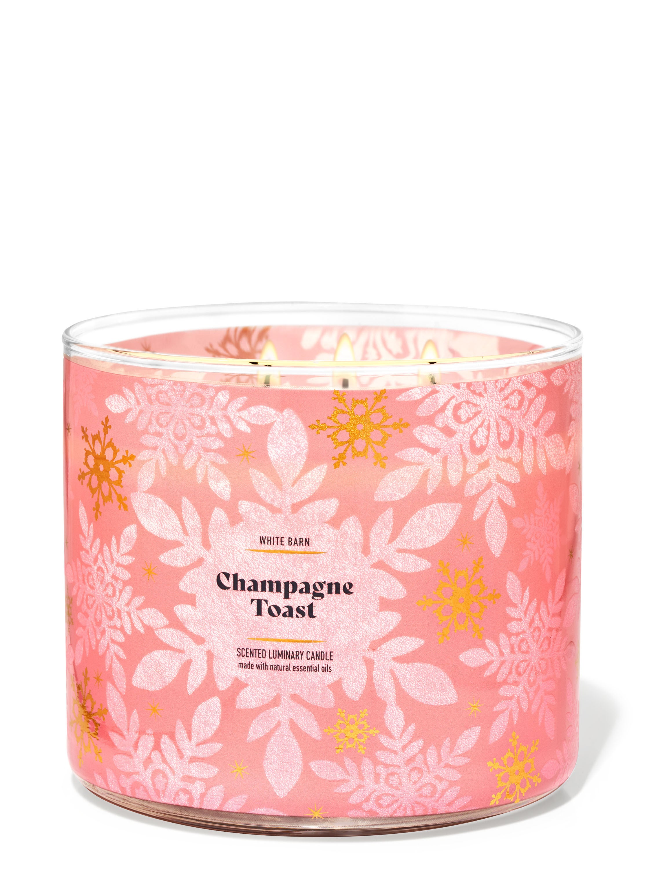 Champagne Toast 3 Wick Candle White Barn Bath Body Works