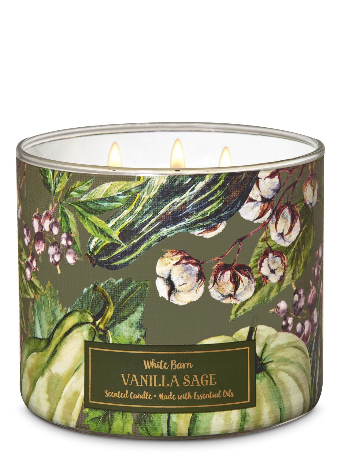 Vanilla Sage 3-Wick Candle - Bath And Body Works