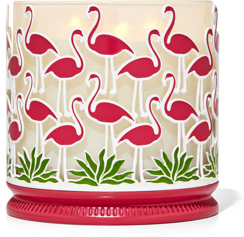 Flamingo Flock 3-Wick Candle Holder