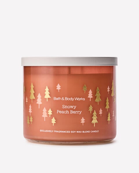 Snowy Peach Berry 3-Wick Candle
