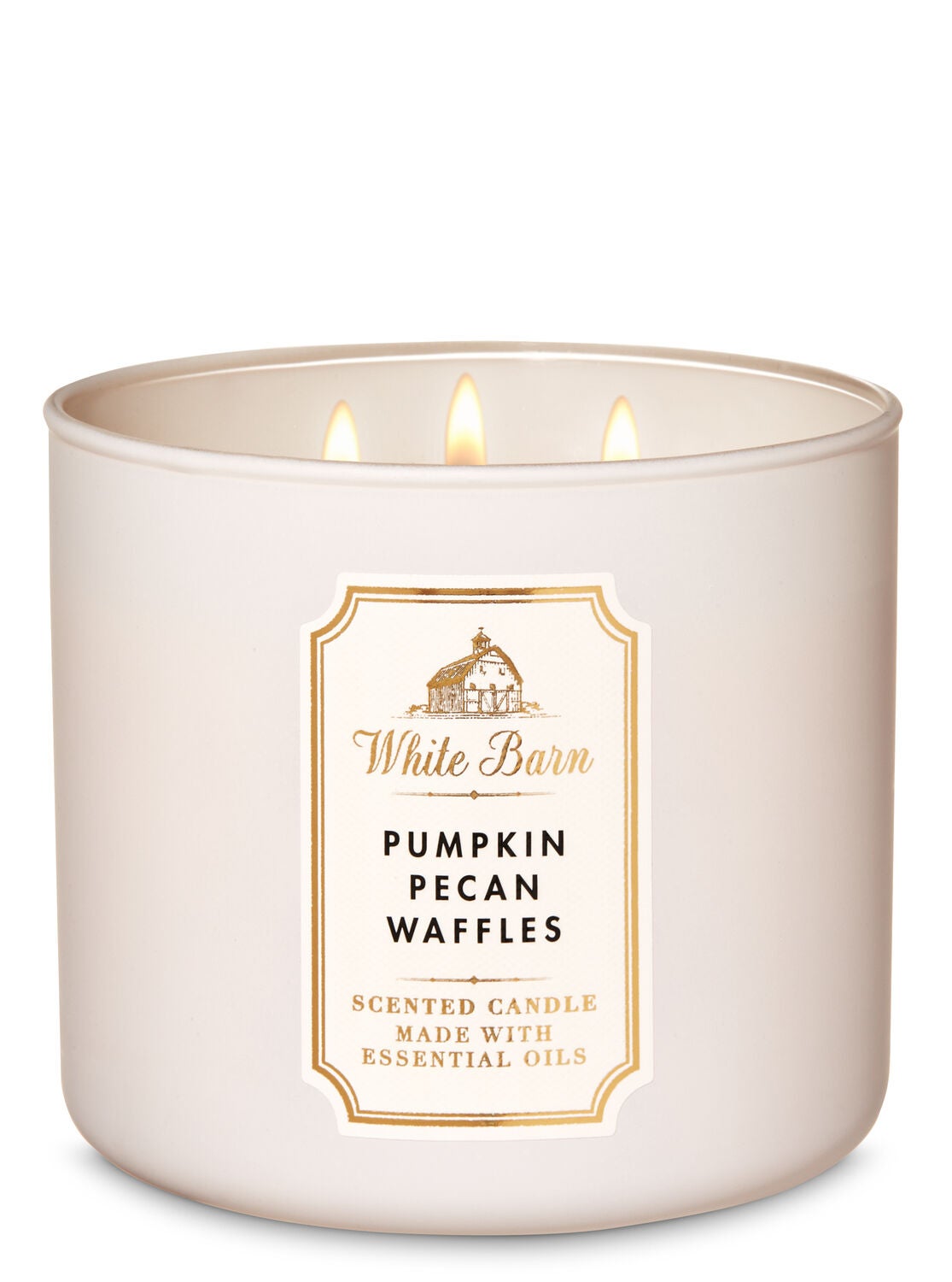 White Barn Pumpkin Pecan Waffles 3-Wick Candle - Bath And Body Works