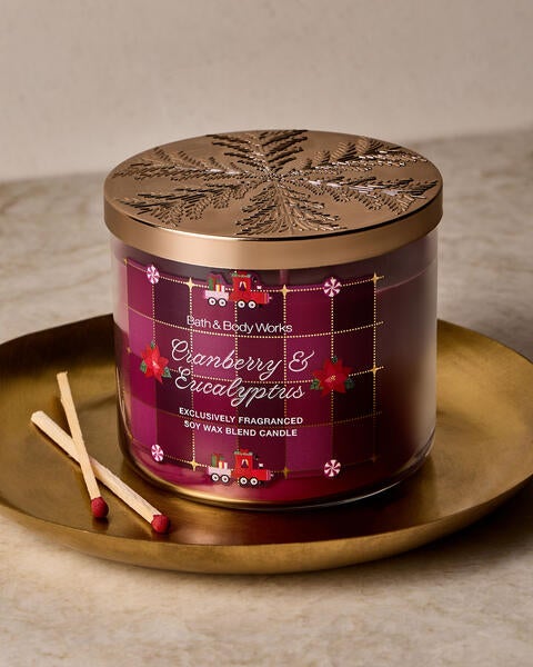 Cranberry & Eucalyptus 3-Wick Candle