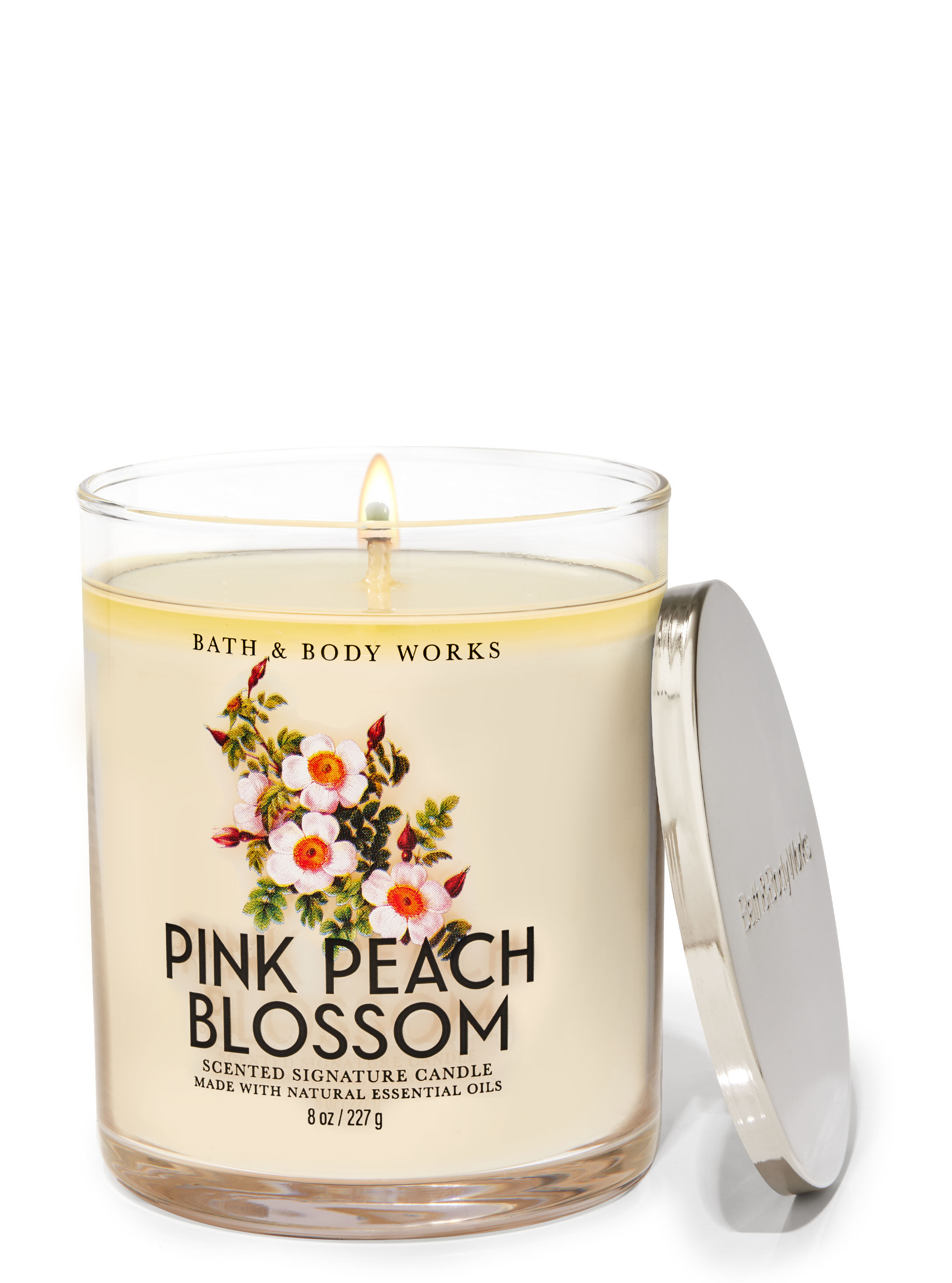 Pink Peach Blossom Single Wick Candle