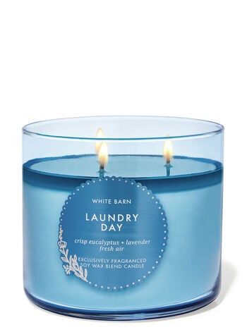 Laundry Day 3-Wick Candle - White Barn | Bath & Body Works