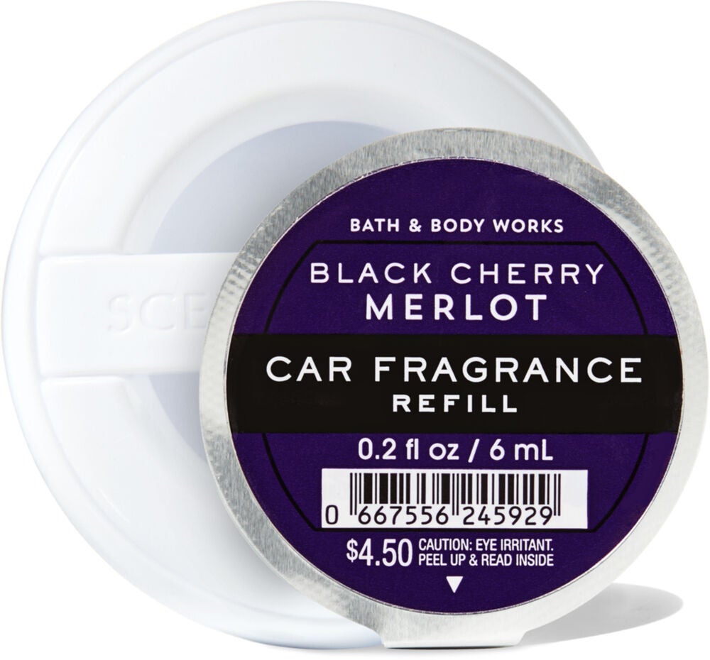 4 oz Scented Candle Deep Purple Color Bath & Body Works BLACK CHERRY MERLOT 