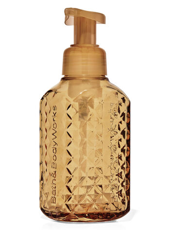 Faceted Gold Glass Gentle & Clean Foaming Hand Soap Dispenser