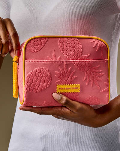 Pink Pineapple Cosmetic Bag