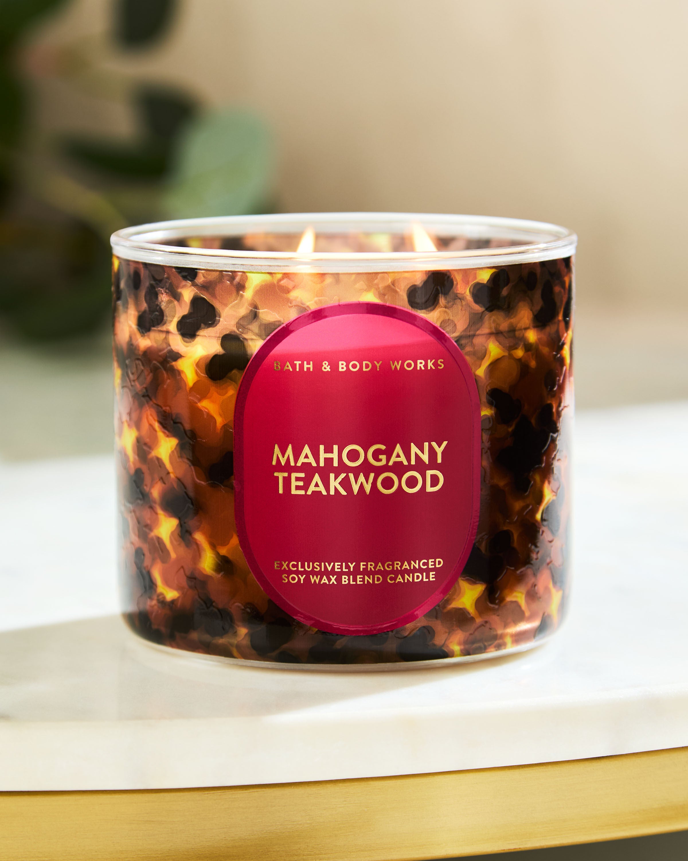 Mahogany Teakwood 3-Wick Candle | Bath & Body Works