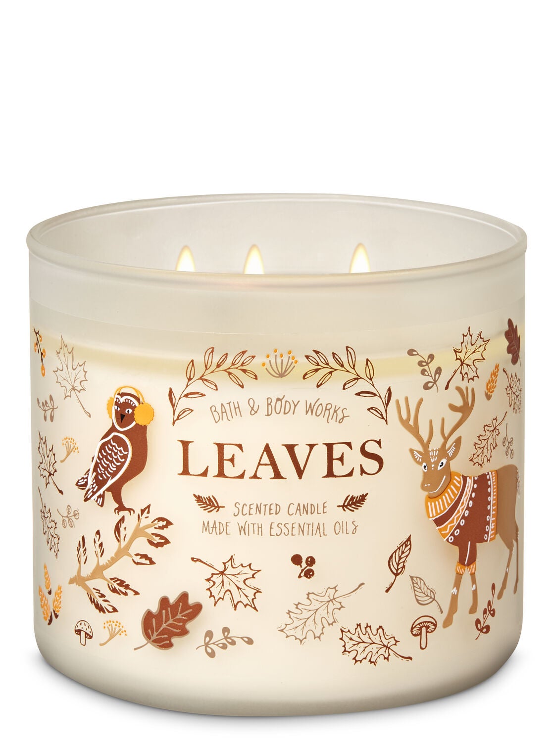 Leaves 3-Wick Candle - Bath And Body Works