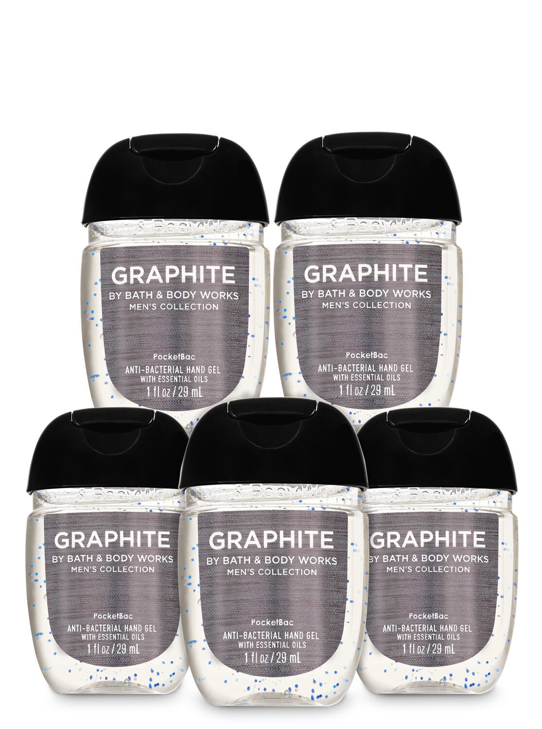 Graphite Pocketbac Hand Sanitizer 5 Pack Bath Body Works