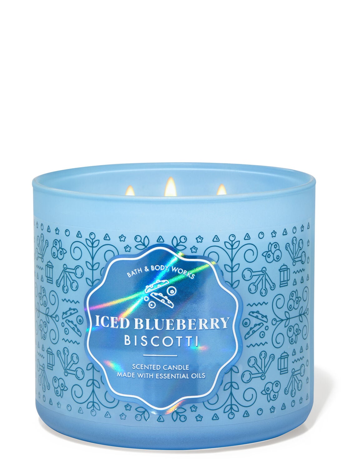 Iced Blueberry Biscotti 3-Wick Candle