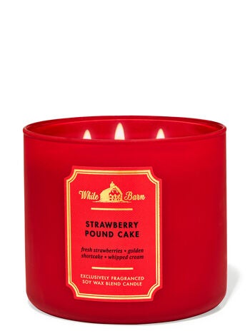 Strawberry Pound Cake 3-Wick Candle  | Bath & Body Works