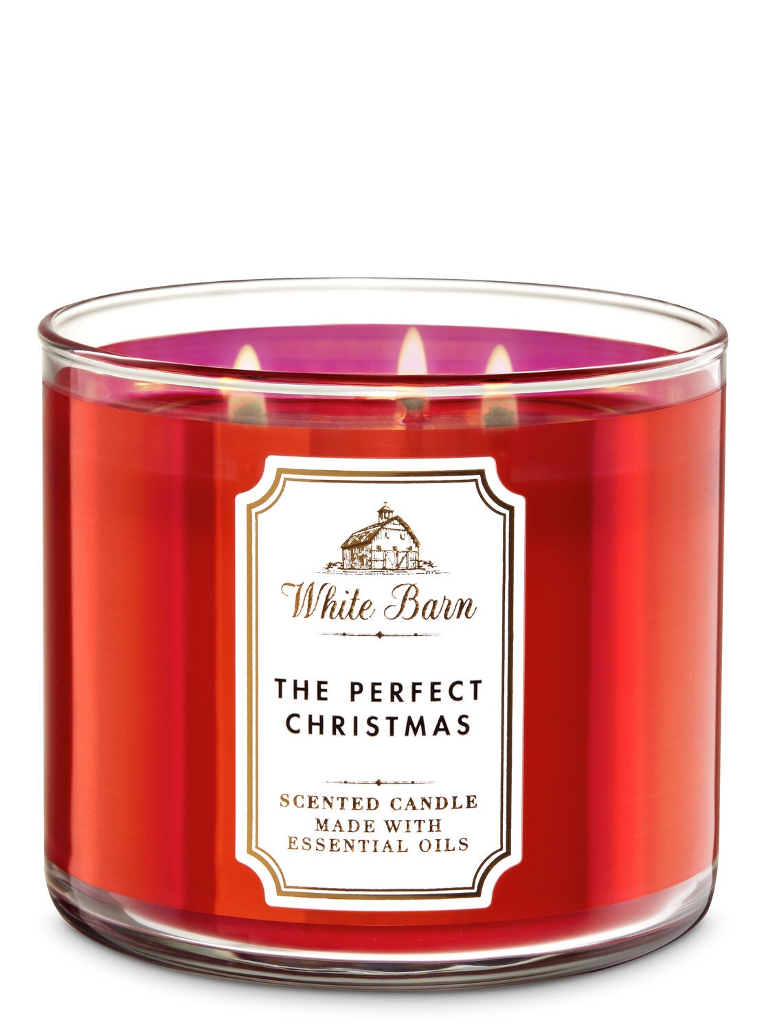 White Barn The Perfect Christmas 3-Wick Candle - Bath And Body Works