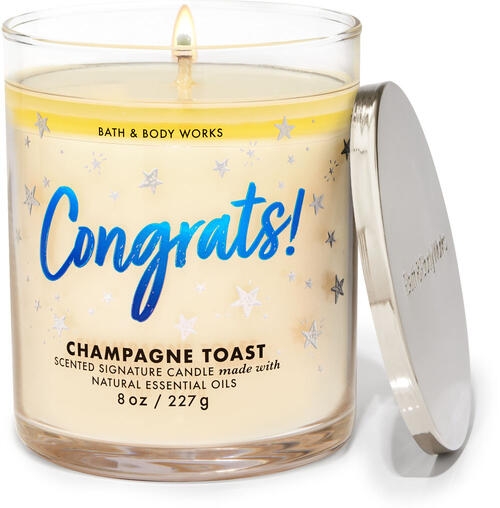 Champagne Toast Signature Single Wick Candle