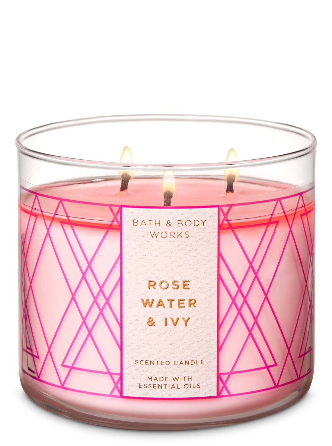 Rose Water & Ivy 3-Wick Candle - Bath And Body Works