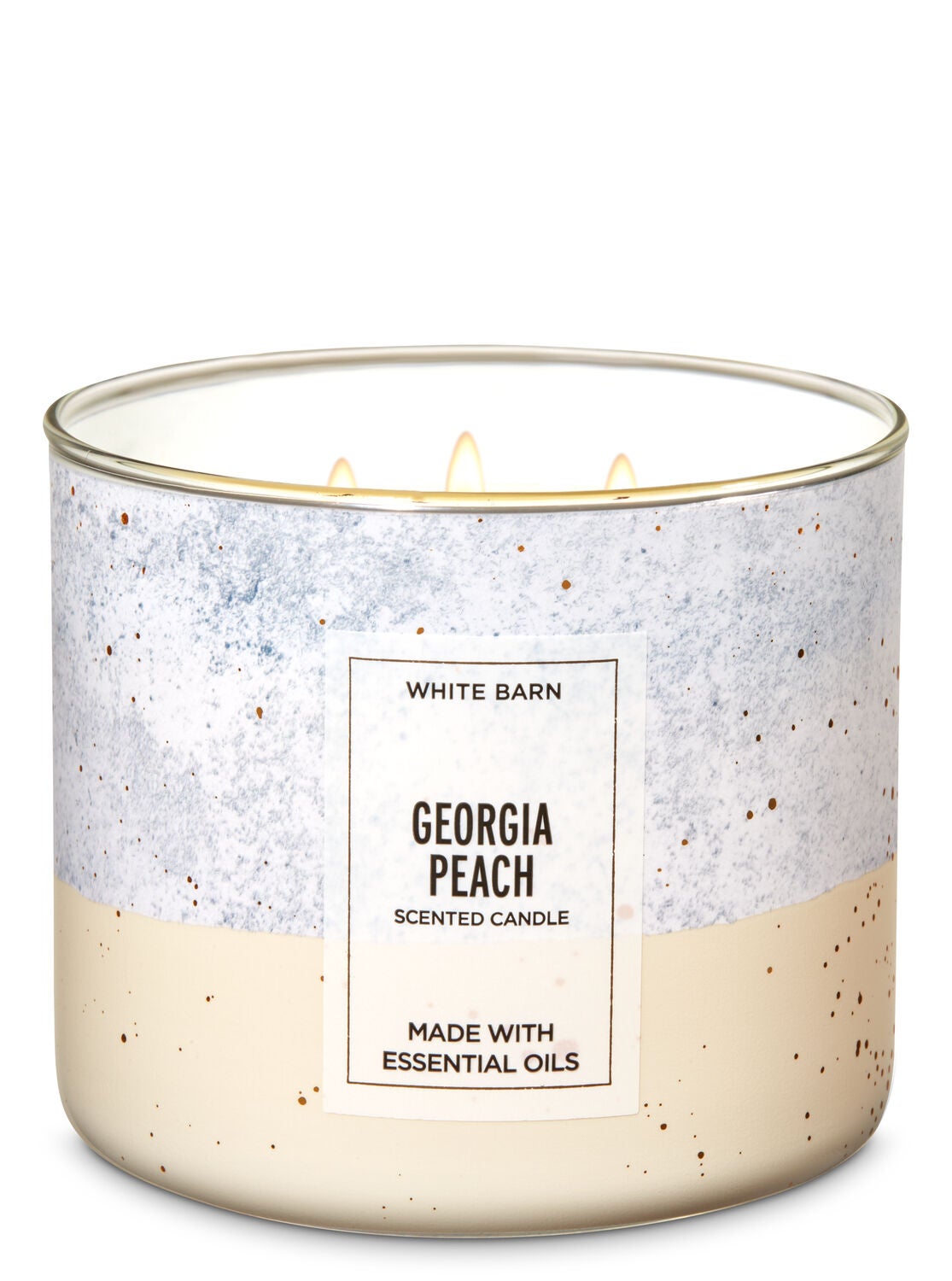 White Barn Georgia Peach 3-Wick Candle - Bath And Body Works