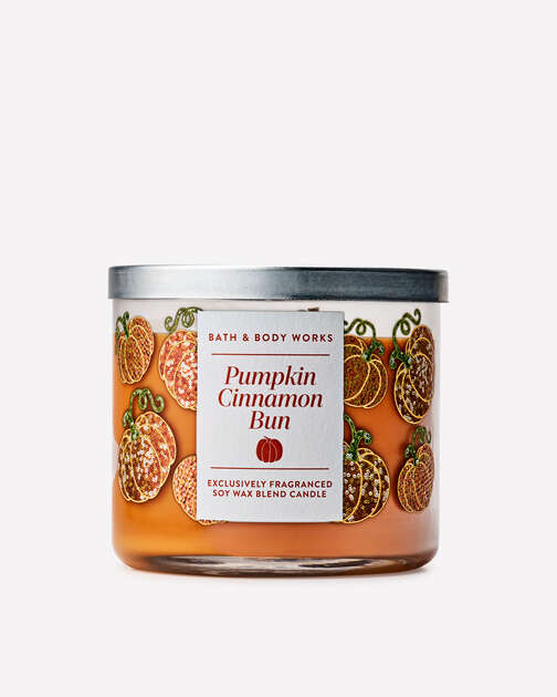 Pumpkin Cinnamon Bun 3-Wick Candle