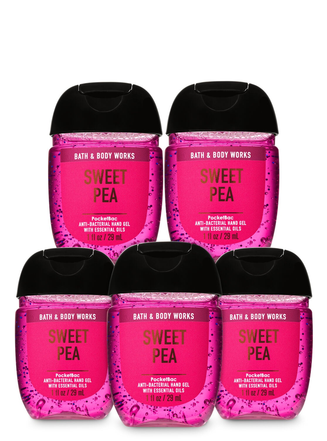 Sweet Pea Pocketbac Hand Sanitizer 5 Pack Bath Body Works