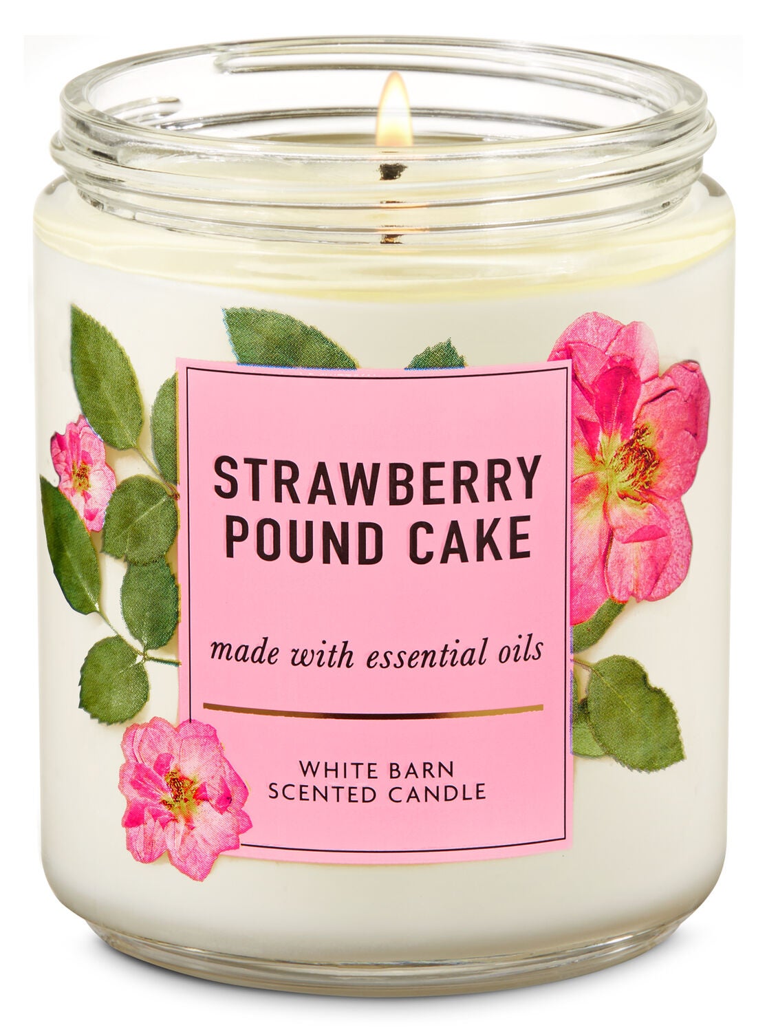 Strawberry Pound Cake Single Wick Candle - Bath And Body Works