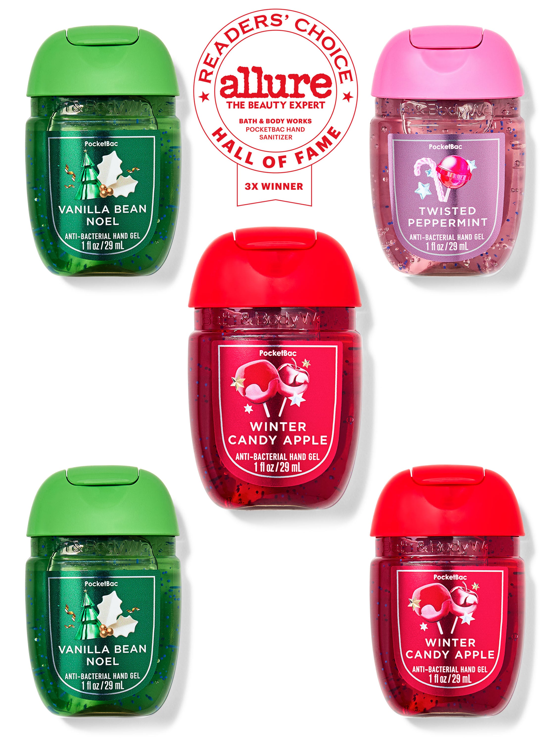 Holiday Traditions PocketBac Hand Sanitizers 5 Pack Bath Body Works