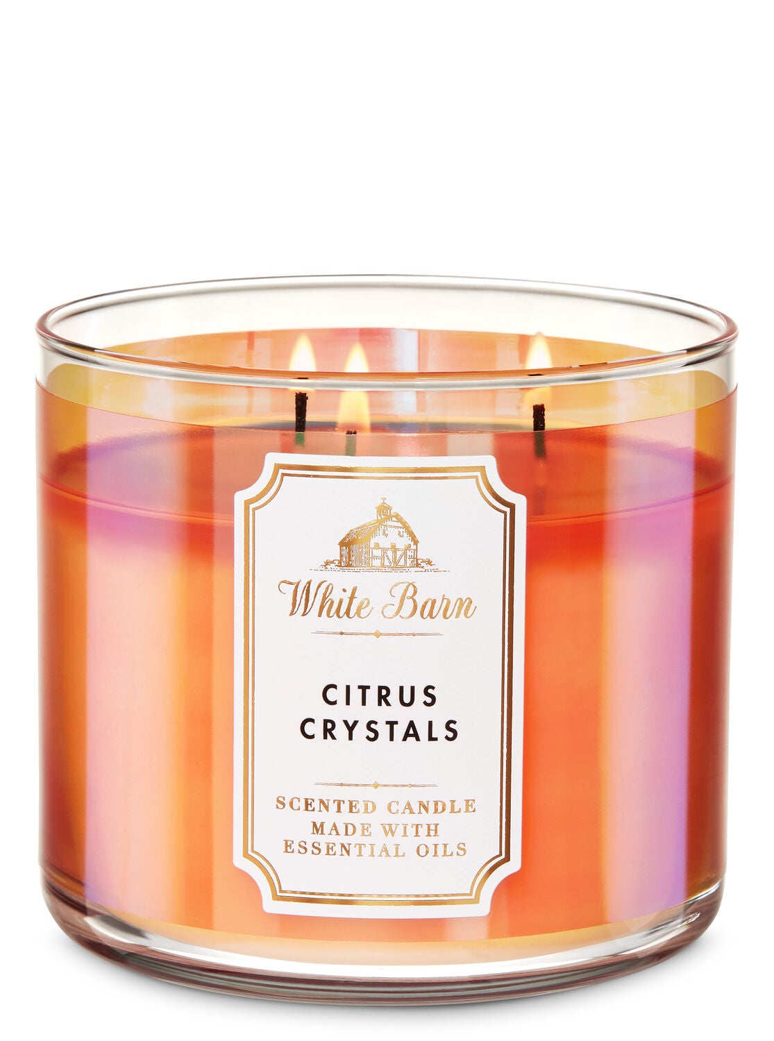 White Barn Citrus Crystals 3-Wick Candle - Bath And Body Works