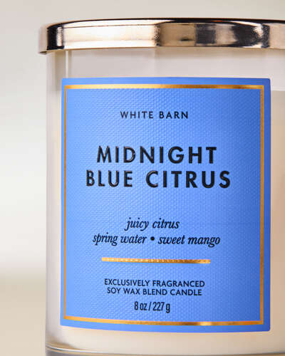 Midnight Blue Citrus Single Wick Candle