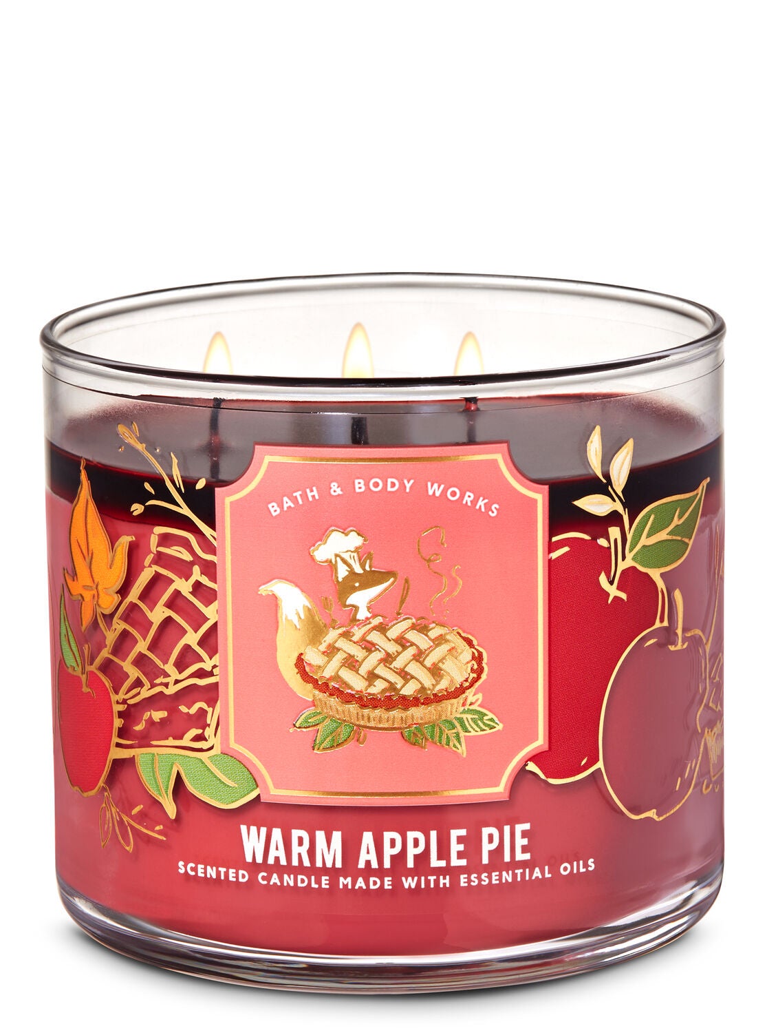 Warm Apple Pie 3 Wick Candle Bath Body Works