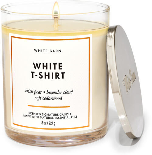 White T-Shirt Signature Single Wick Candle