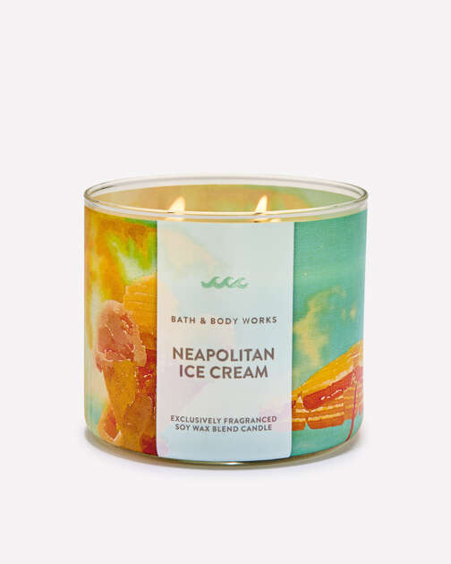 Neapolitan Ice Cream 3-Wick Candle