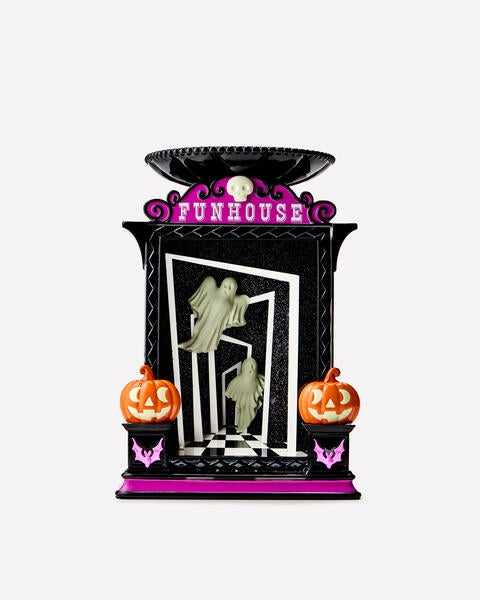 Light-up Glow-in-the-Dark Funhouse Pedestal 3-Wick Candle Holder