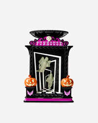 Light-up Glow-in-the-Dark Funhouse Pedestal 3-Wick Candle Holder