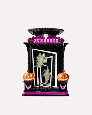 Light-up Glow-in-the-Dark Funhouse Pedestal 3-Wick Candle Holder