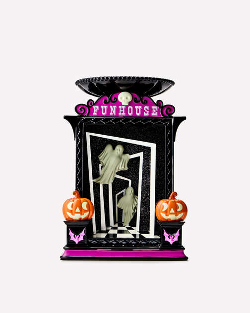 Light-up Glow-in-the-Dark Funhouse Pedestal 3-Wick Candle Holder