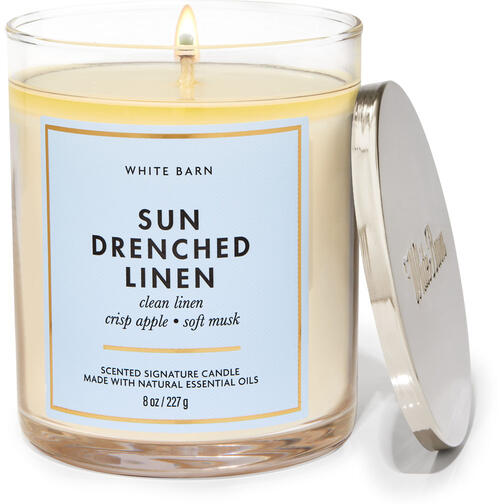 Sun-Drenched Linen Signature Single Wick Candle