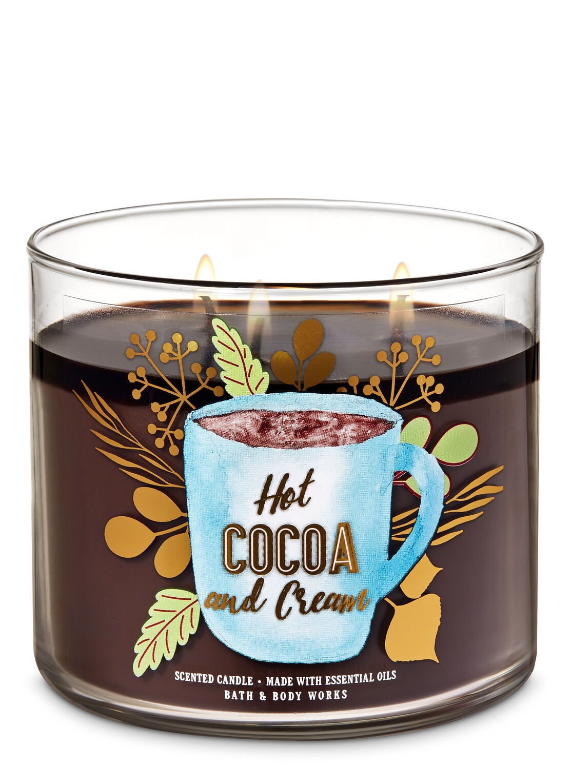 Hot Cocoa & Cream 3-Wick Candle - Bath And Body Works