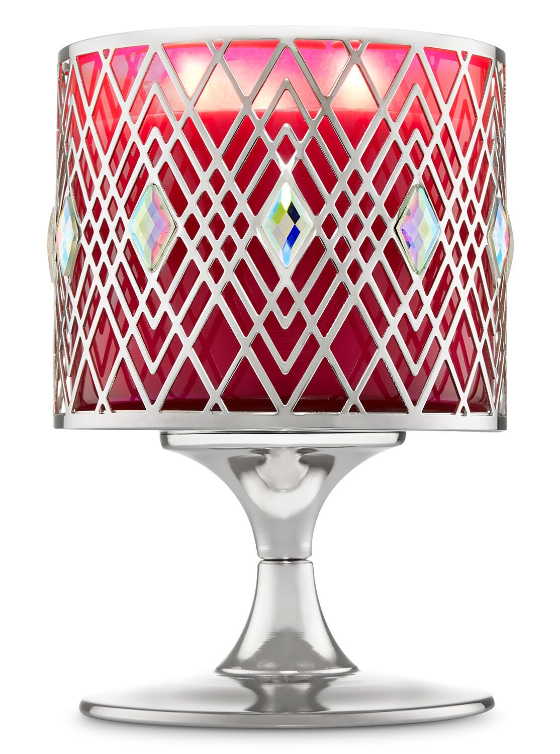 Argyle & Gem Pedestal 3-Wick Candle Holder - Bath And Body Works