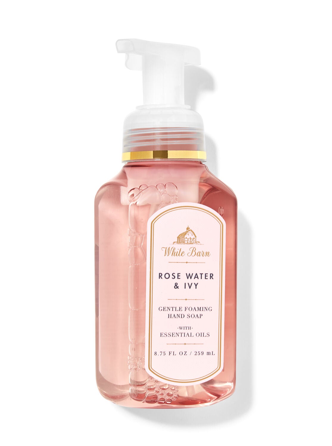 Rose Water Ivy Gentle Foaming Hand Soap White Barn Bath