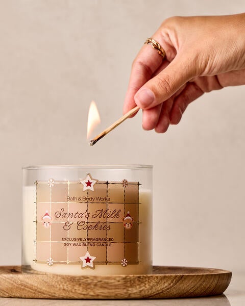 Santa's Milk & Cookies 3-Wick Candle