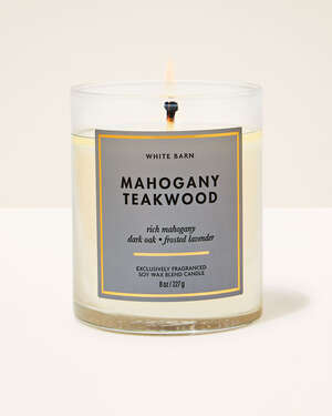 Mahogany Teakwood Single Wick Candle