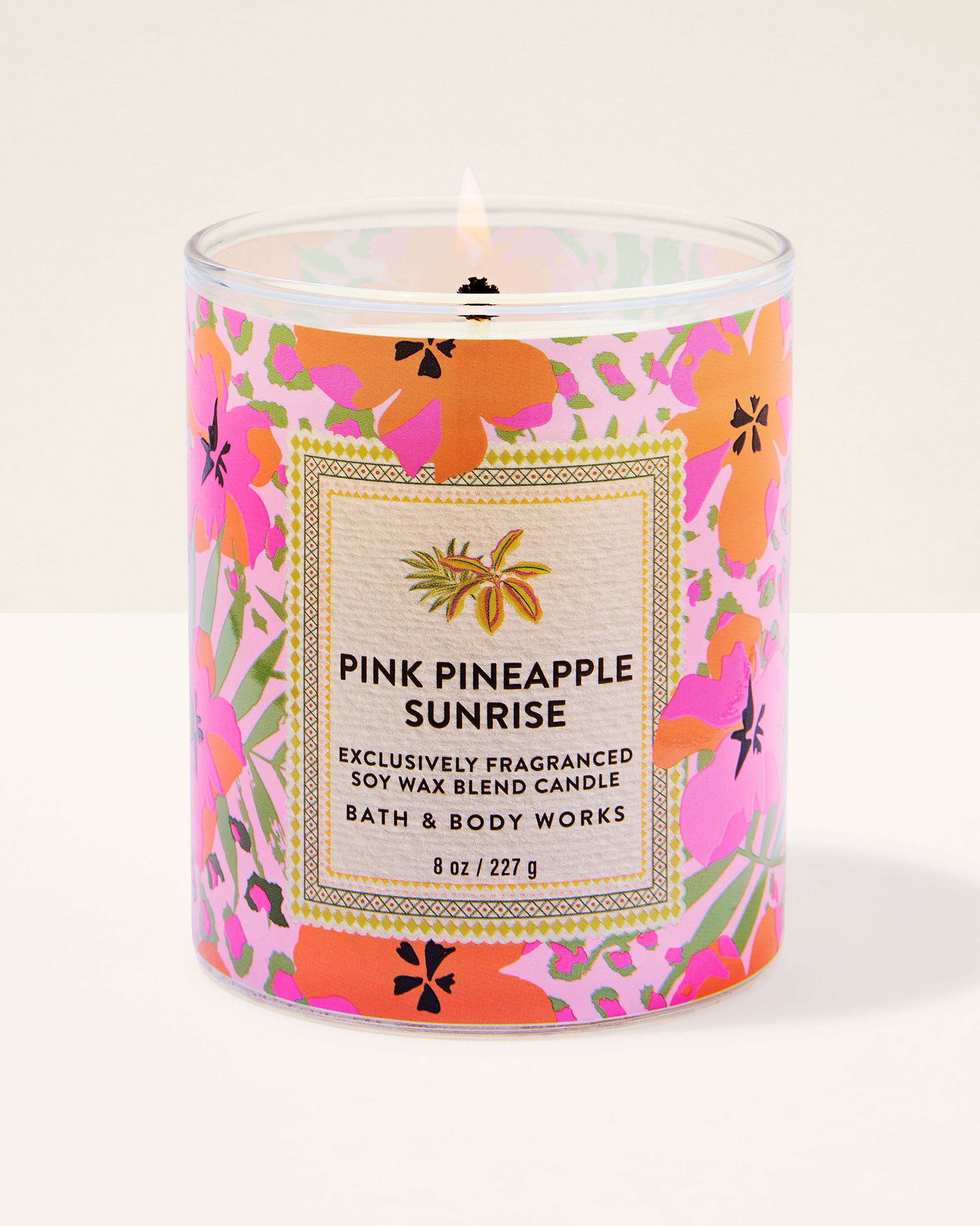 Pink Pineapple Sunrise Single Wick Candle | Bath & Body Works